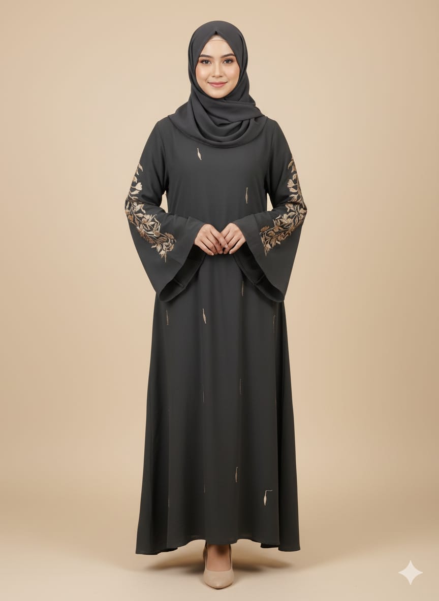 Umbrella Embroidery Design Firdous fabric Naqab