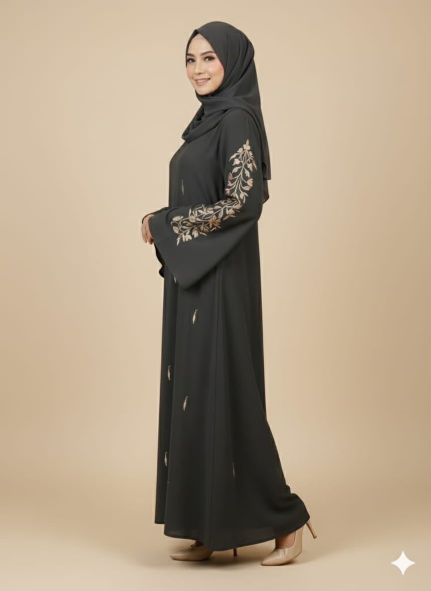 Umbrella Embroidery Design Firdous fabric Naqab