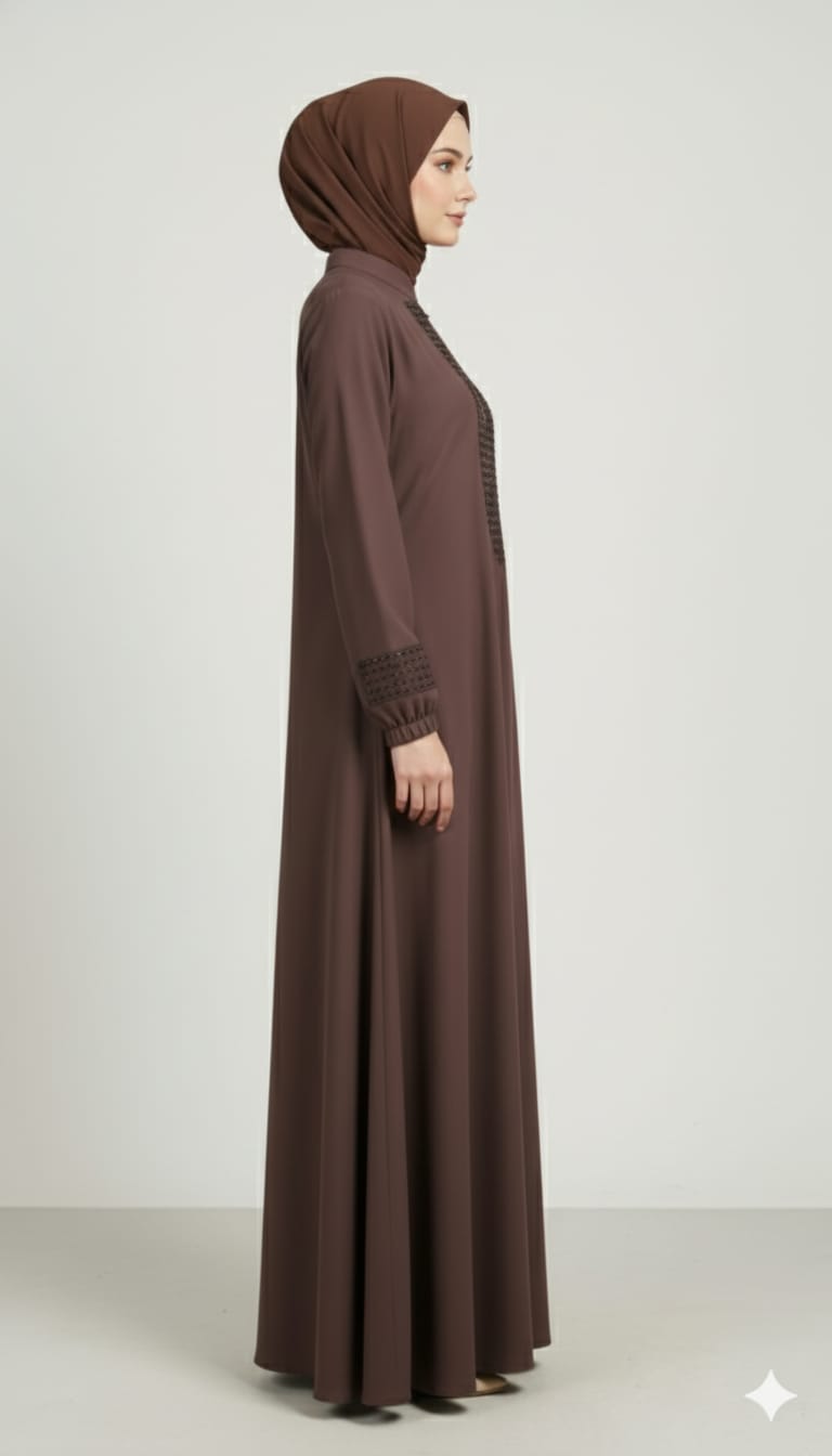 Aline stone work Design zoom Fabric Naqab