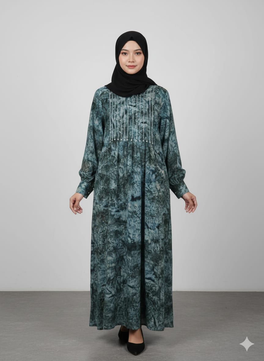 Print Frock Design Tik Tok fabric Naqab