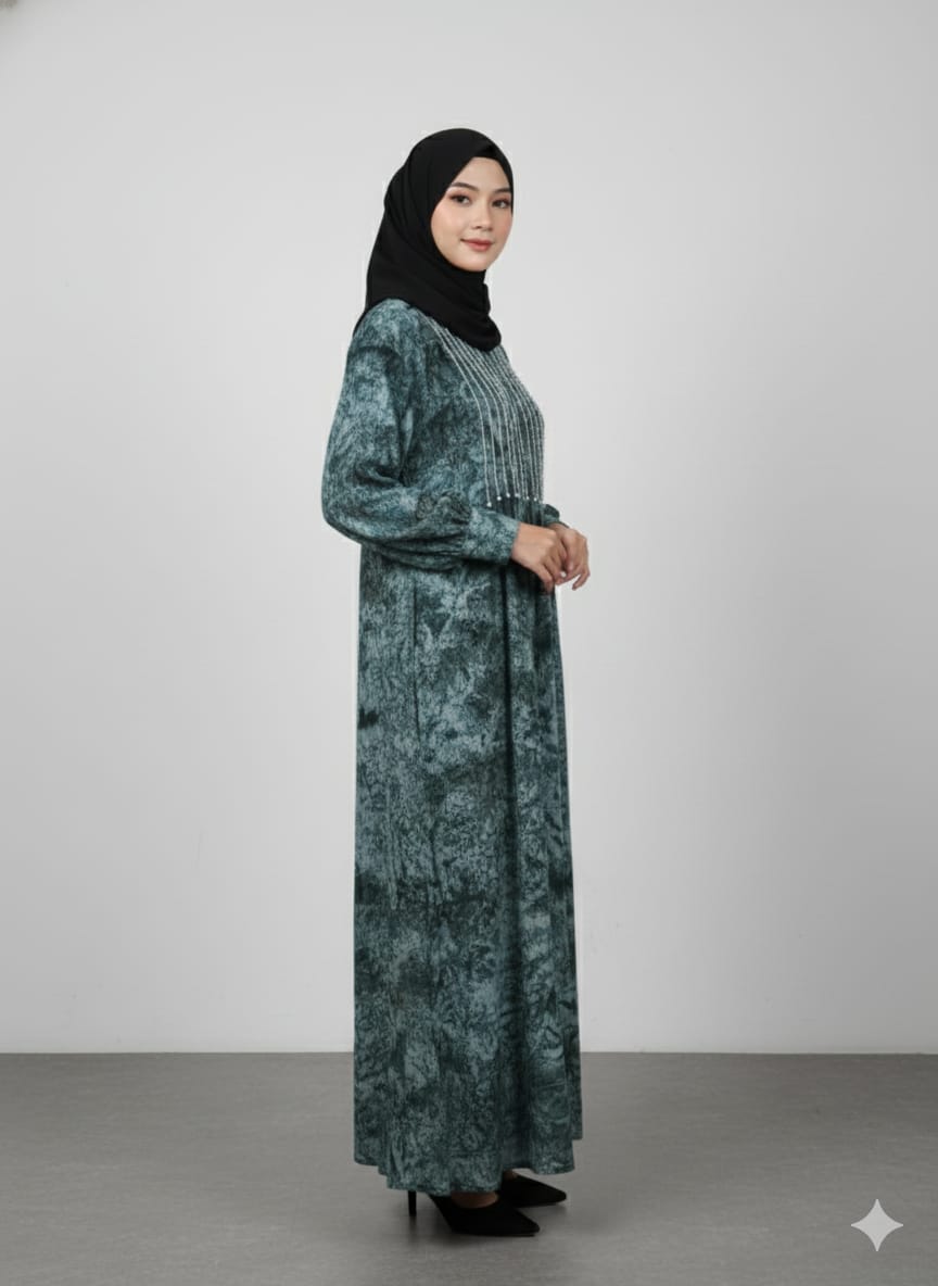 Print Frock Design Tik Tok fabric Naqab