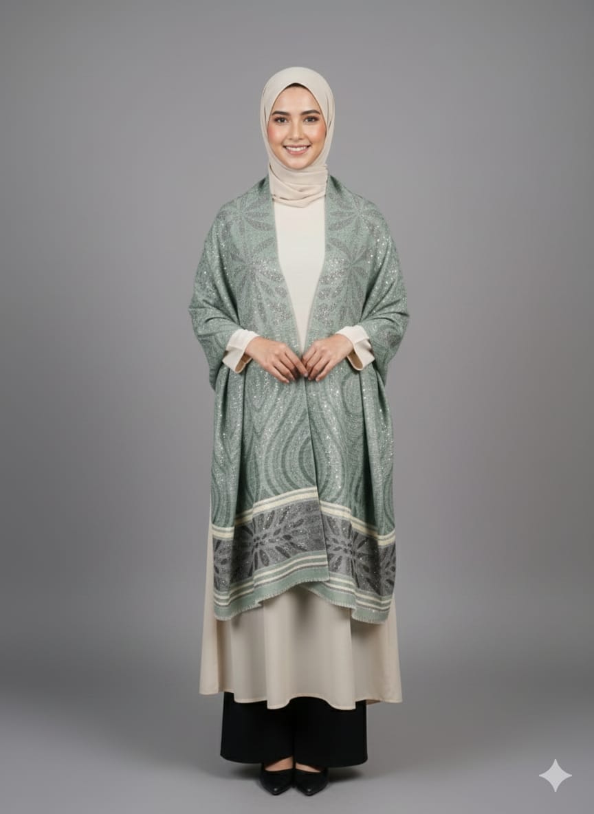 Female Women Stoll And  Scarf  color-Mehandi Stylish 100% Soft Cotton Fabric