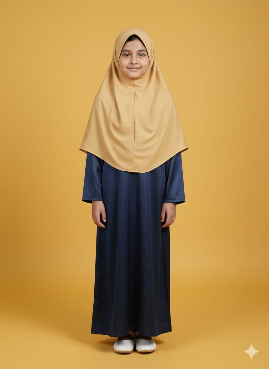 Kids Aline Naqab Nida Fabric With Dupatta