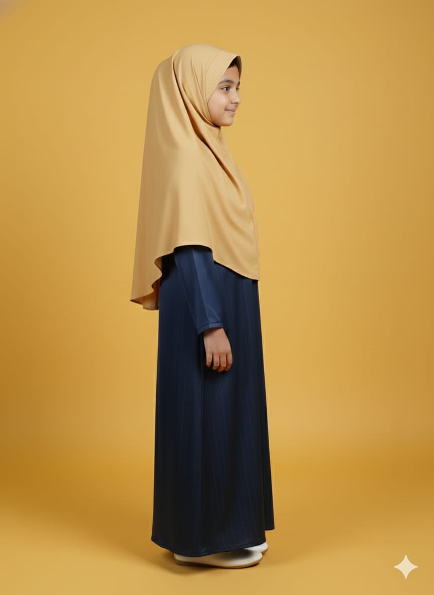 Kids Aline Naqab Nida Fabric With Dupatta