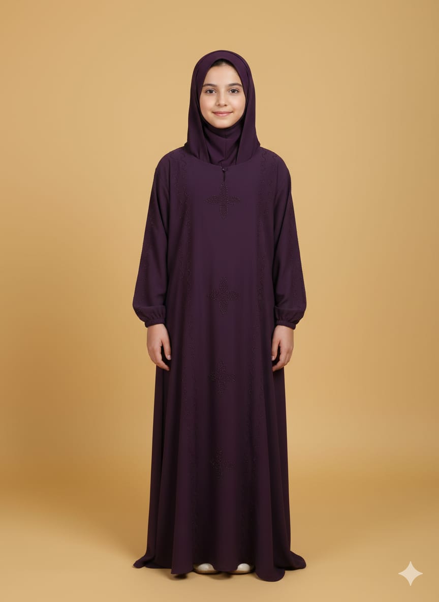 Kids Aline Naqab Tik Tok fabric With Dupatta