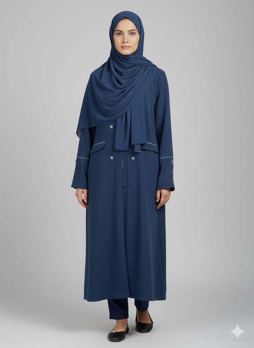 Free Size  Denim Design  Naqab For Women and Girl Full Length Cotton Fabric