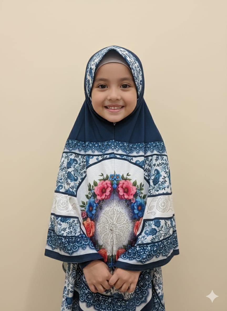 Hijab for Kids  – Premium Structable Ready-to-Wear Islamic Hijab and Popcorn Fabric