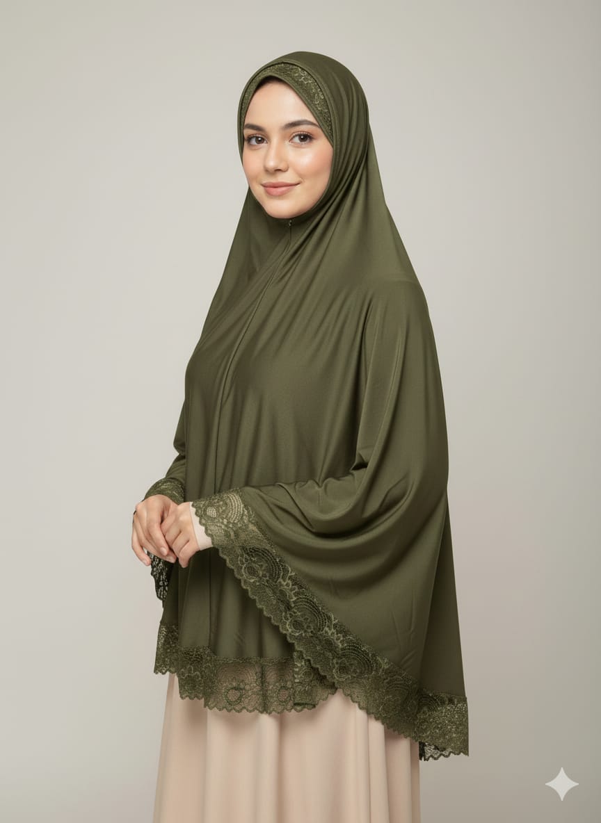 Soft Lycra  Stylish Hijab for Women and  Girl and Mehandi Colour