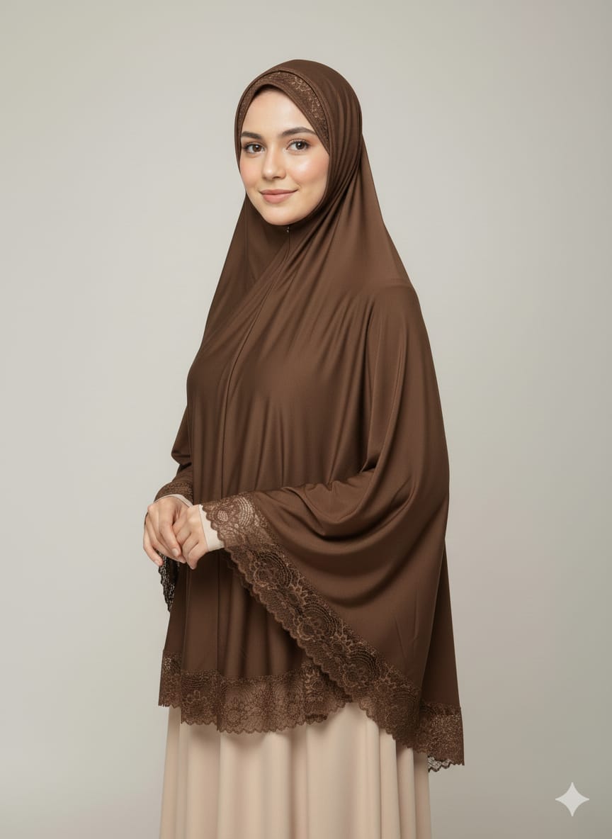 Soft Lycra  Stylish Hijab for Women and  Girl  and Cofee colour