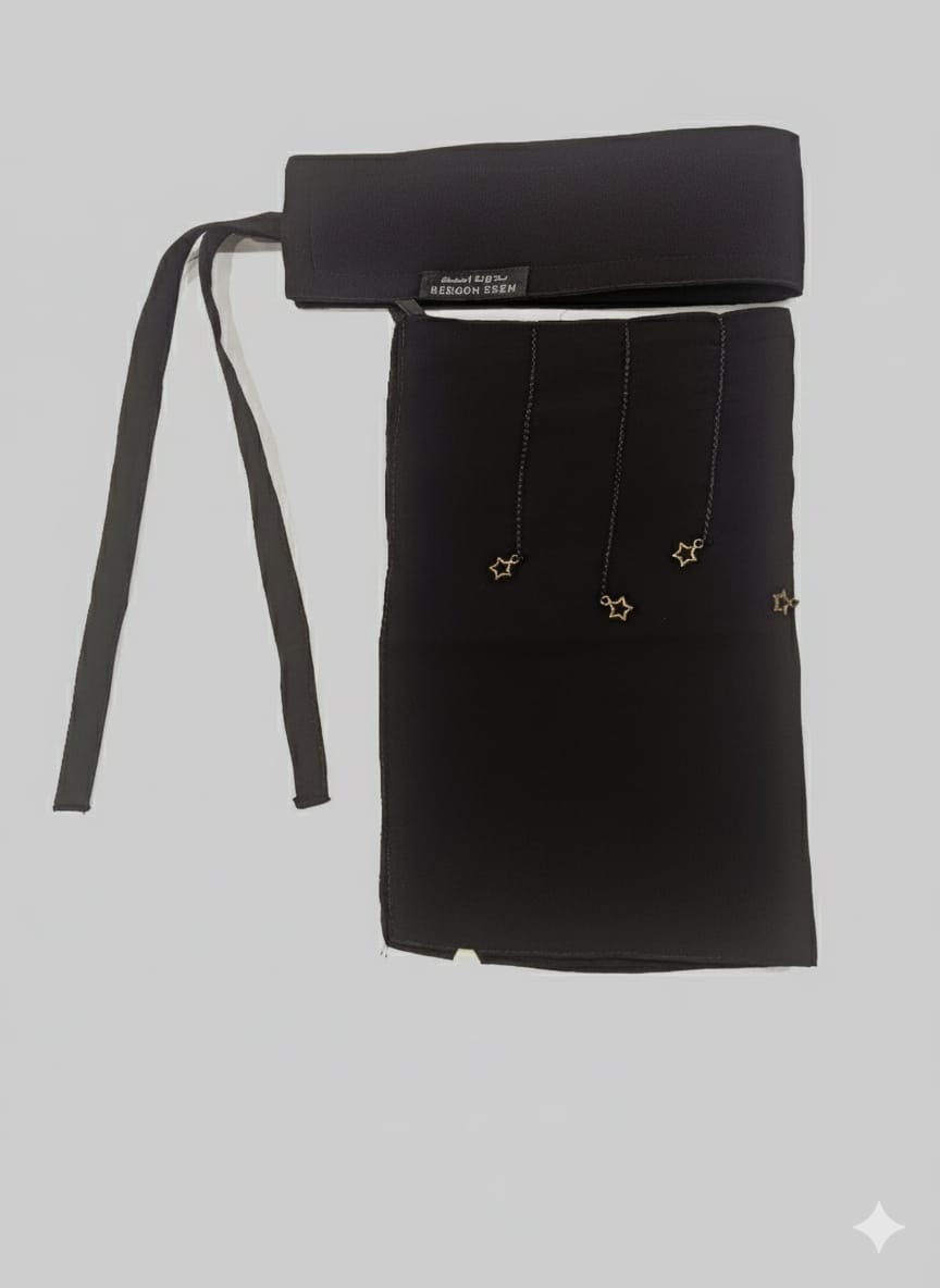 Stylish Chiffon Nose Piece for muslim Girl and women Black Nose Piece