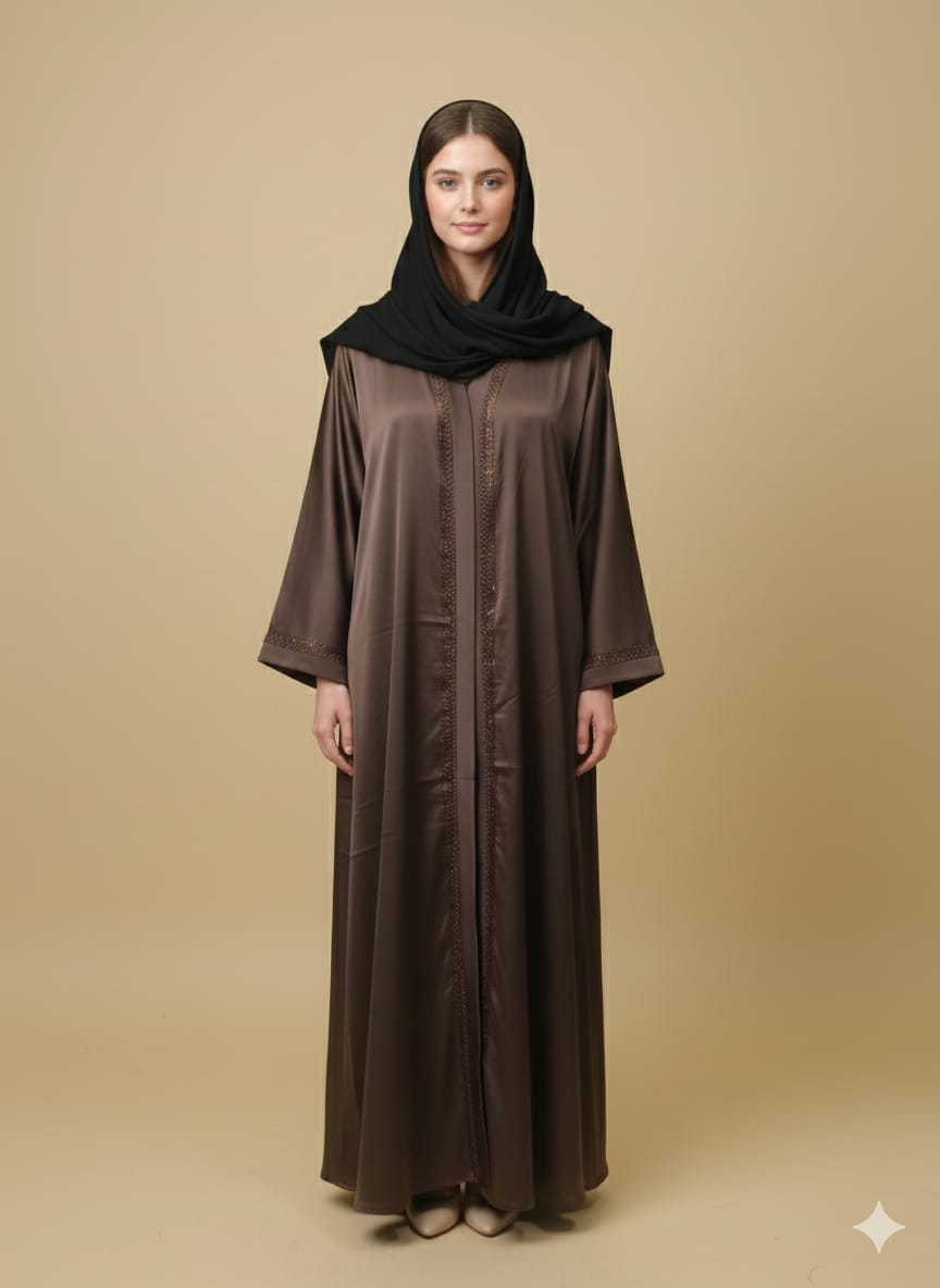 Aline design Tik Tok Fabric Naqab For Muslim Girl And Women Cofee Colour