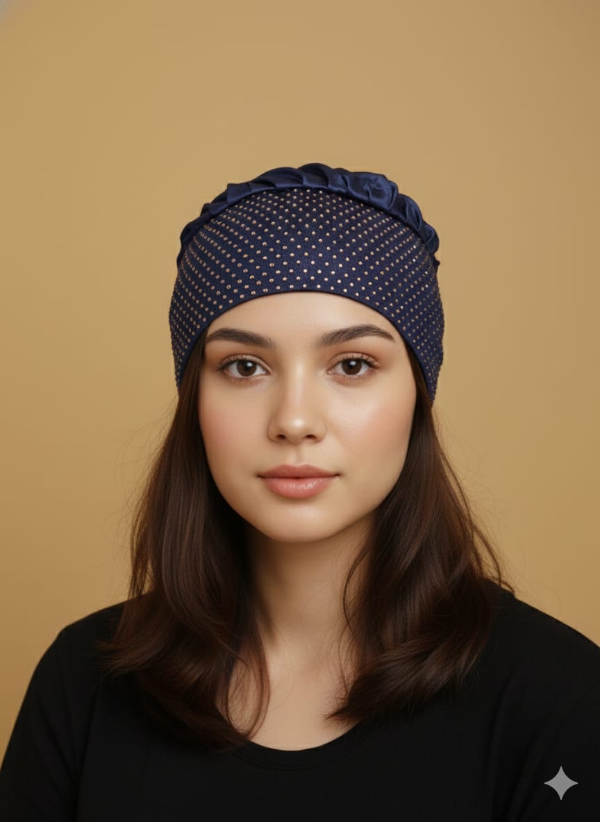 Noorjahan - Blue  Pure Cotton Muslim Women Under Hijab Cap