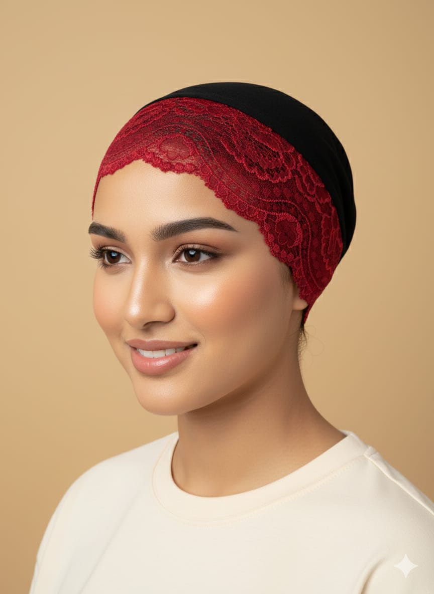 Noorjahan - Black Colour Pure Cotton Muslim Women Under Hijab Cap