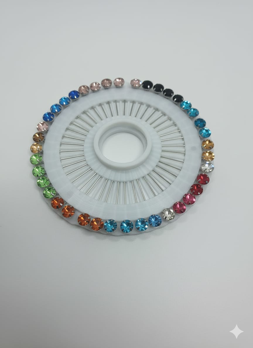 Crystal Multi colour Pins set of 40 Hijab pins and sacrf pin