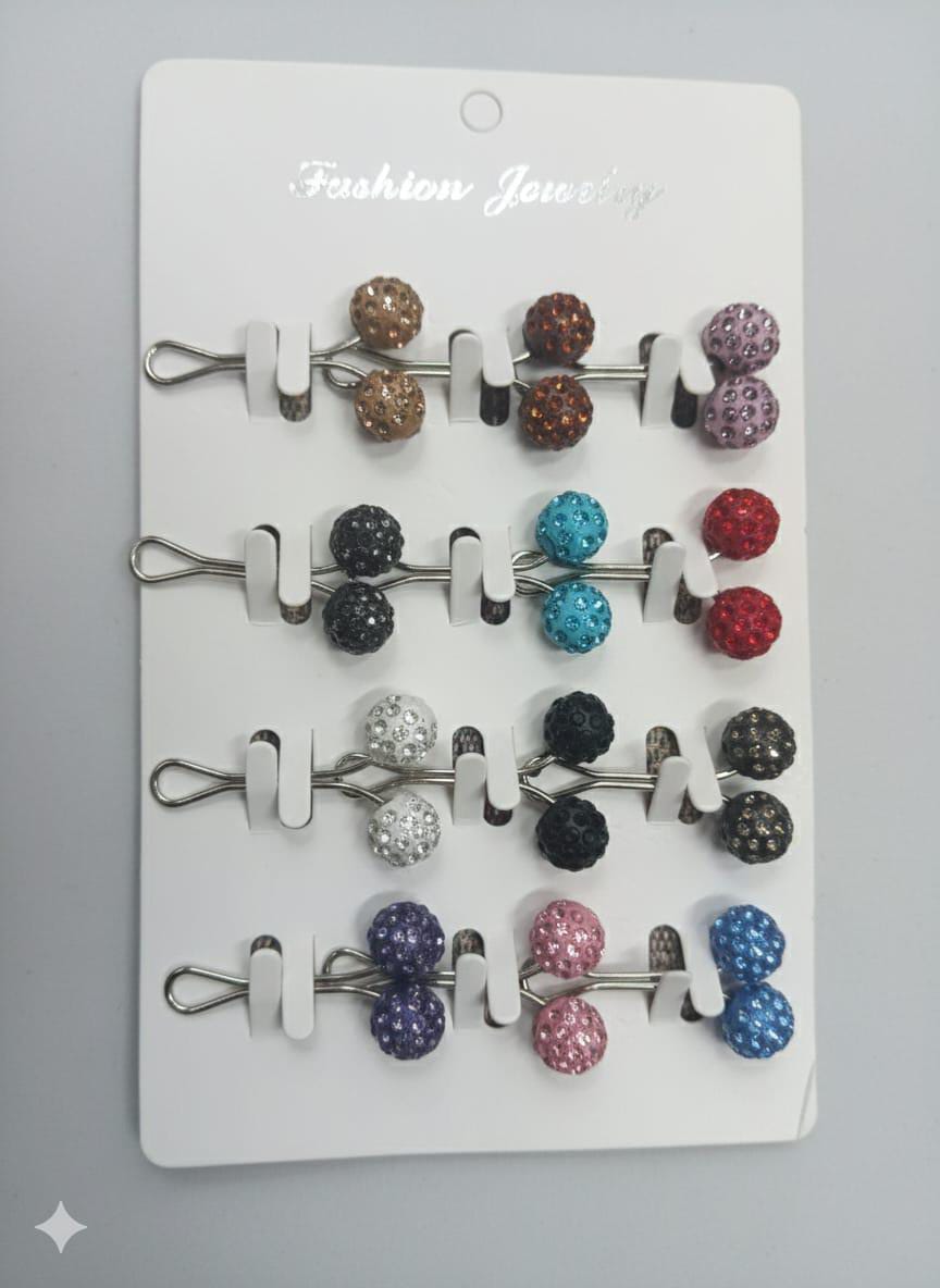 12 Pieces - Set Hijab Clip for Brooches Scarf Safety pins Enamel pins jewerly Decoration Gift For Mom